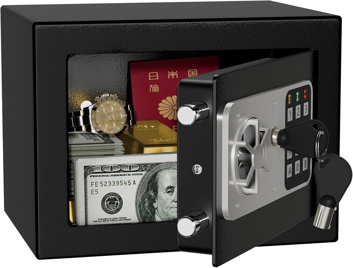 Amazon.co.jp: KABISAFE 金庫小型 ミニ金庫 テンキー式 小型簡易保管庫